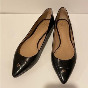 Tory Burch Black Leather Flats